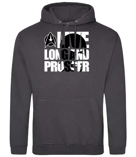 Live Long And...Beyond!!! - nerd, trekkie, joke, gaming, anime, nerd, television, joke, meme, vintage, funny quote, memes, funnytee, funny pop, humor, parody, geek, Space, spock, sci-fi, sci-fi movies, geek - Standard Hoodie