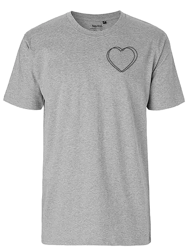 VVP Herz - schwarz - Pocket - Fairtrade T-Shirt