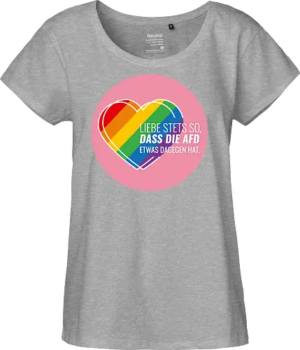Liebe stets so... Pride Herz - Kreis - Fairtrade Girl Shirt