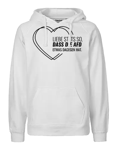 Liebe stets so... - schwarz - Fairtrade Hoodie
