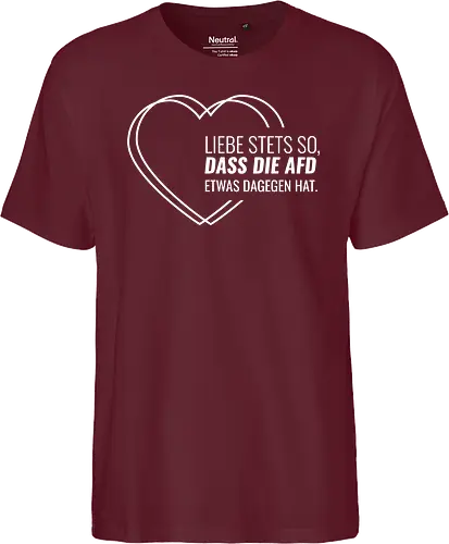 Liebe stets so... - weiß - Fairtrade T-Shirt