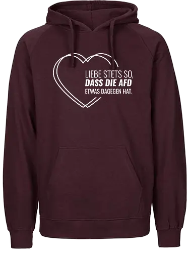 Liebe stets so... - weiß - Fairtrade Hoodie