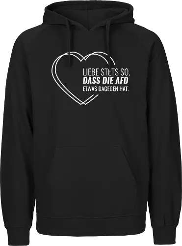 Liebe stets so... - weiß - Fairtrade Hoodie