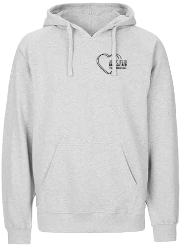 Liebe stets so... - schwarz - Pocket - Fairtrade Hoodie