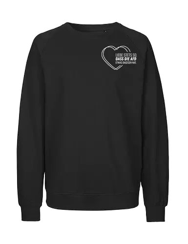 Liebe stets so... - weiß - Pocket - Fairtrade Sweatshirt
