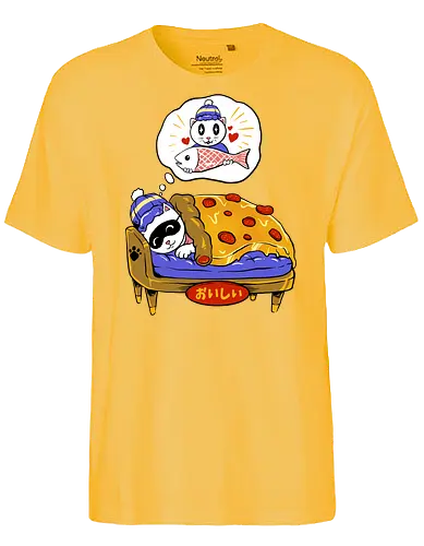 sleeping beauty  - cat, busy, kitty, fun, funny, cute, animal, catlover, fish, pizza, pizzalover, animal, food, culinary, meme, cartoon - Fairtrade T-Shirt