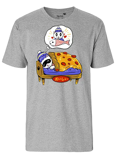 sleeping beauty  - cat, busy, kitty, fun, funny, cute, animal, catlover, fish, pizza, pizzalover, animal, food, culinary, meme, cartoon - Fairtrade T-Shirt
