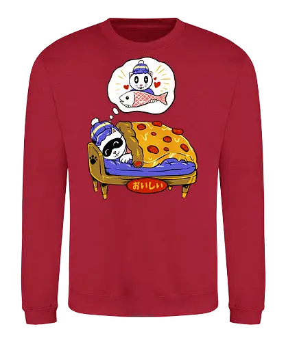 sleeping beauty  - cat, busy, kitty, fun, funny, cute, animal, catlover, fish, pizza, pizzalover, animal, food, culinary, meme, cartoon - Sweatshirt