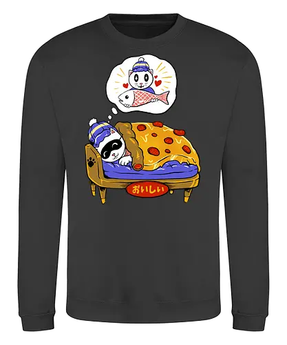 sleeping beauty  - cat, busy, kitty, fun, funny, cute, animal, catlover, fish, pizza, pizzalover, animal, food, culinary, meme, cartoon - Sweatshirt