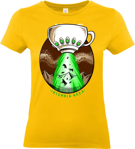 good infected - coffee, caffeine, cool, latte, cafe, insomnia, drink, happy, ufo, alien, scifi, fantasy, horror, halloween, sleep, insomnia - Standard T-Shirt (Women)