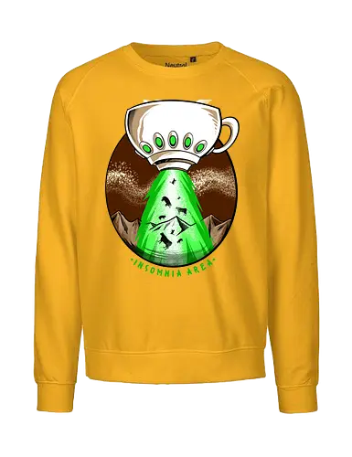 good infected - coffee, caffeine, cool, latte, cafe, insomnia, drink, happy, ufo, alien, scifi, fantasy, horror, halloween, sleep, insomnia - Fairtrade Sweatshirt