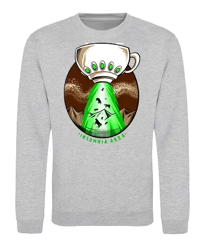 good infected - coffee, caffeine, cool, latte, cafe, insomnia, drink, happy, ufo, alien, scifi, fantasy, horror, halloween, sleep, insomnia - Sweatshirt