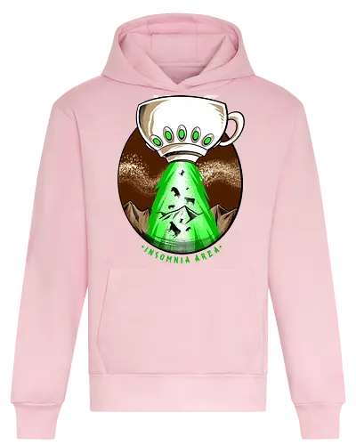 good infected - coffee, caffeine, cool, latte, cafe, insomnia, drink, happy, ufo, alien, scifi, fantasy, horror, halloween, sleep, insomnia - Heavyweight Hoodie