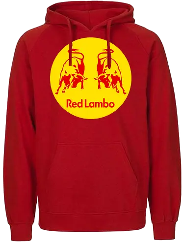 Red Lambo Vintage Art - drink, car, mashup, funny, gaming, anime, nerd, television, joke, meme, vintage, funny quote, memes, funnytee, funny pop, humor, parody, geek - Fairtrade Hoodie
