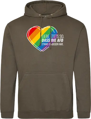 Liebe stets so... Pride Herz - weiß - Standard Hoodie