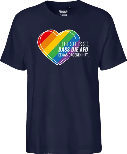 Liebe stets so... Pride Herz - weiß - Fairtrade T-Shirt