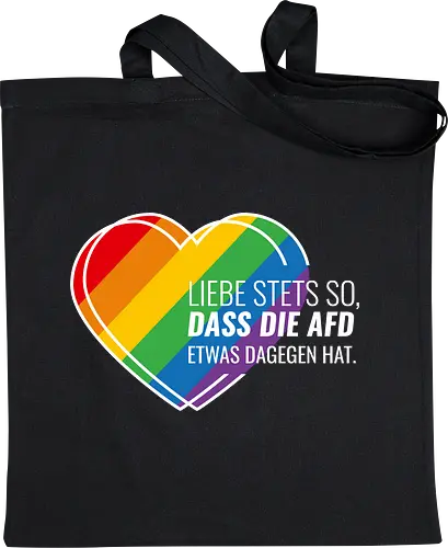 Liebe stets so... Pride Herz - weiß - Tote Bag