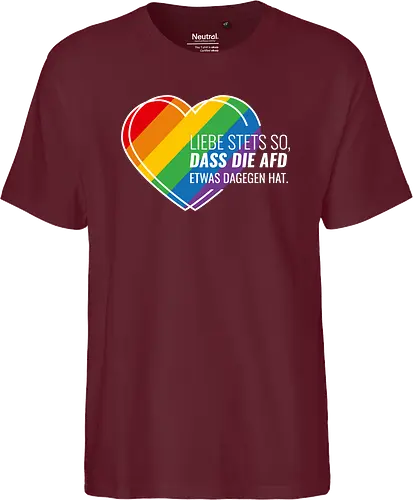 Liebe stets so... Pride Herz - weiß - Fairtrade T-Shirt