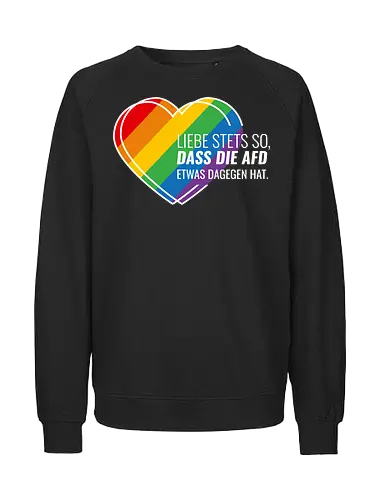 Liebe stets so... Pride Herz - weiß - Fairtrade Sweatshirt