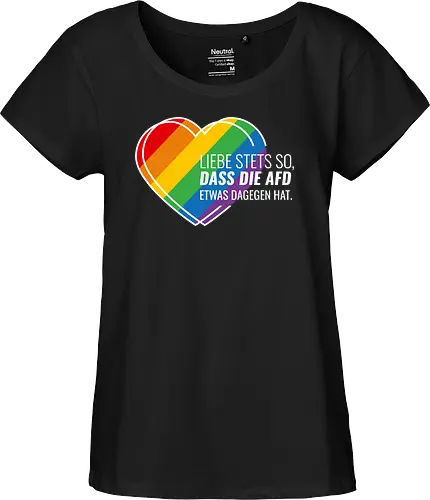 Liebe stets so... Pride Herz - weiß - Fairtrade Girl Shirt