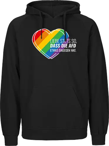 Liebe stets so... Pride Herz - weiß - Fairtrade Hoodie