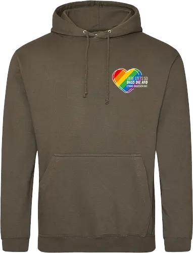 Liebe stets so... Pride Herz - weiß - Pocket - Standard Hoodie