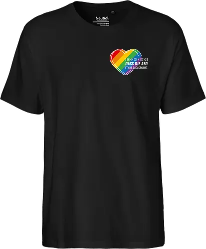 Liebe stets so... Pride Herz - weiß - Pocket - Fairtrade T-Shirt
