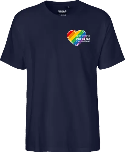 Liebe stets so... Pride Herz - weiß - Pocket - Fairtrade T-Shirt