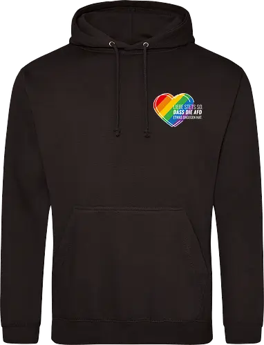 Liebe stets so... Pride Herz - weiß - Pocket - Standard Hoodie