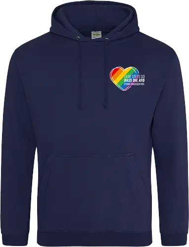 Liebe stets so... Pride Herz - weiß - Pocket - Standard Hoodie