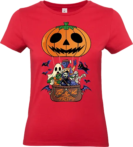 trick or trip  - horror, halloween, cool, cute, fun, frankesnstein, grimreaper, zombie, game, dice, ghost - Standard T-Shirt (Women)