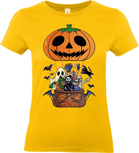 trick or trip  - horror, halloween, cool, cute, fun, frankesnstein, grimreaper, zombie, game, dice, ghost - Standard T-Shirt (Women)
