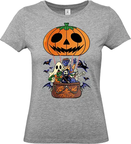 trick or trip  - horror, halloween, cool, cute, fun, frankesnstein, grimreaper, zombie, game, dice, ghost - Standard T-Shirt (Women)