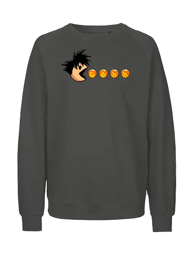 eat like saiyan  - Retrogaming, game, arcade, songoku, Dragon, villain, superhero, heroes, cool, adventure, 90s - Fairtrade Sweatshirt