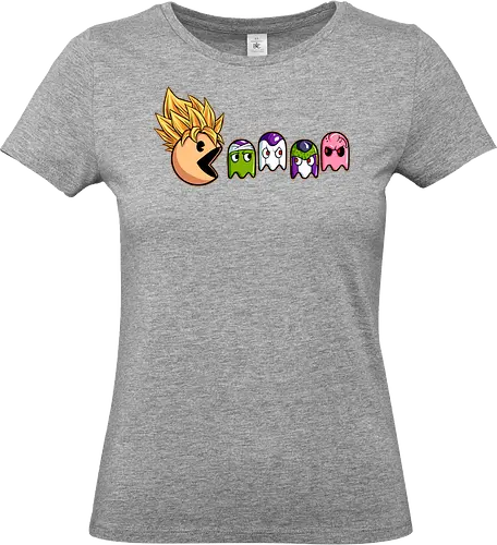 eat like super saiyan  - Retrogaming, game, arcade, songoku, Dragon, villain, superhero, heroes, cool, adventure, 90s - Standard T-Shirt (Women)