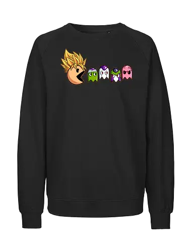 eat like super saiyan  - Retrogaming, game, arcade, songoku, Dragon, villain, superhero, heroes, cool, adventure, 90s - Fairtrade Sweatshirt