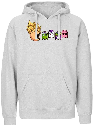 eat like super saiyan  - Retrogaming, game, arcade, songoku, Dragon, villain, superhero, heroes, cool, adventure, 90s - Fairtrade Hoodie