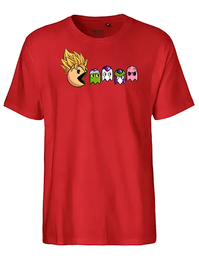 eat like super saiyan  - Retrogaming, game, arcade, songoku, Dragon, villain, superhero, heroes, cool, adventure, 90s - Fairtrade T-Shirt