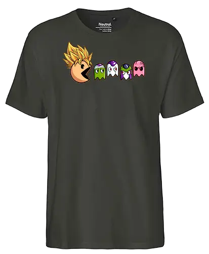 eat like super saiyan  - Retrogaming, game, arcade, songoku, Dragon, villain, superhero, heroes, cool, adventure, 90s - Fairtrade T-Shirt
