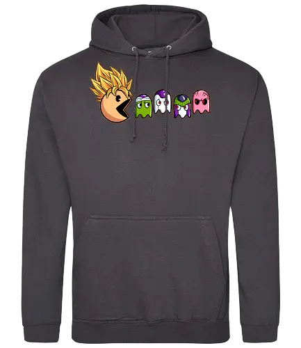 eat like super saiyan  - Retrogaming, game, arcade, songoku, Dragon, villain, superhero, heroes, cool, adventure, 90s - Standard Hoodie