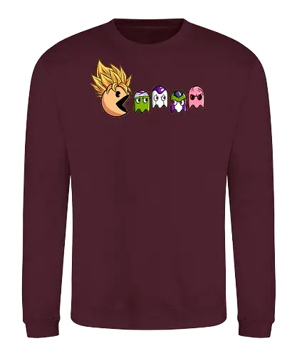 eat like super saiyan  - Retrogaming, game, arcade, songoku, Dragon, villain, superhero, heroes, cool, adventure, 90s - Sweatshirt