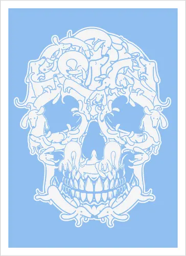 skull Dachshund dog
