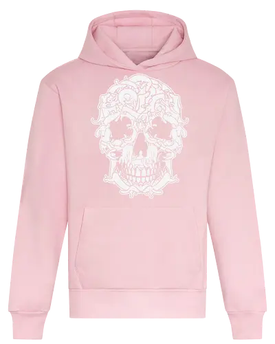 skull Dachshund dog - skull, monochrome, intricate, patterns, design, detailed, line work, background, complex, shapes, animal, Dachshund - Heavyweight Hoodie