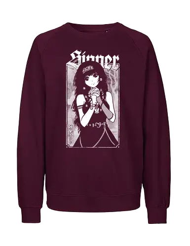 Anime Goth Girl - goth, anime, goth girl, anime girl, waifu, alluka, born sinner, manga, gothic, weeb, otaku, hxh, parody, humor, crossover - Fairtrade Sweatshirt