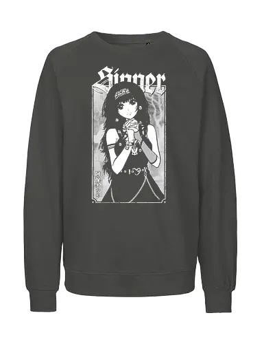 Anime Goth Girl - goth, anime, goth girl, anime girl, waifu, alluka, born sinner, manga, gothic, weeb, otaku, hxh, parody, humor, crossover - Fairtrade Sweatshirt