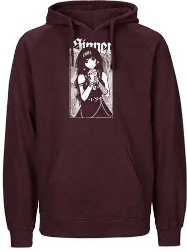 Anime Goth Girl - goth, anime, goth girl, anime girl, waifu, alluka, born sinner, manga, gothic, weeb, otaku, hxh, parody, humor, crossover - Fairtrade Hoodie
