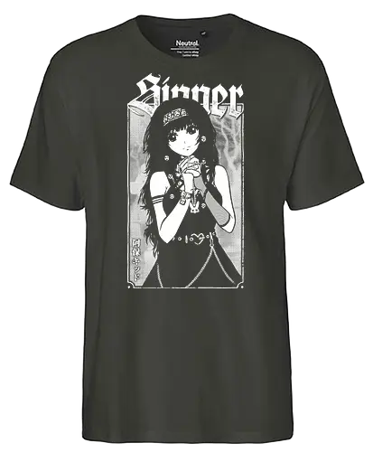 Anime Goth Girl - goth, anime, goth girl, anime girl, waifu, alluka, born sinner, manga, gothic, weeb, otaku, hxh, parody, humor, crossover - Fairtrade T-Shirt