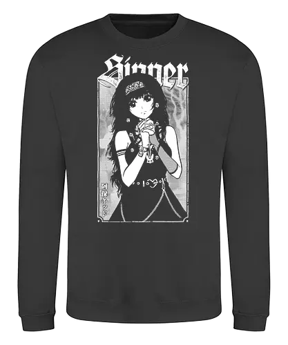 Anime Goth Girl - goth, anime, goth girl, anime girl, waifu, alluka, born sinner, manga, gothic, weeb, otaku, hxh, parody, humor, crossover - Sweatshirt
