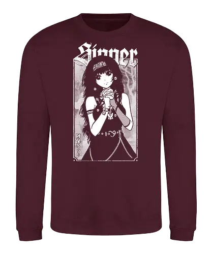 Anime Goth Girl - goth, anime, goth girl, anime girl, waifu, alluka, born sinner, manga, gothic, weeb, otaku, hxh, parody, humor, crossover - Sweatshirt