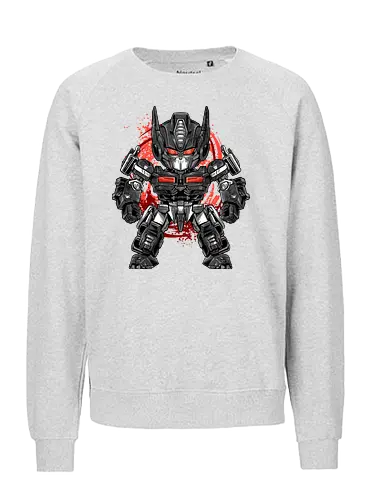 chibi nemesis - robot, transformation, mechanics, nemesis, prime, chibi, cool, darkness, villain, superhero - Fairtrade Sweatshirt